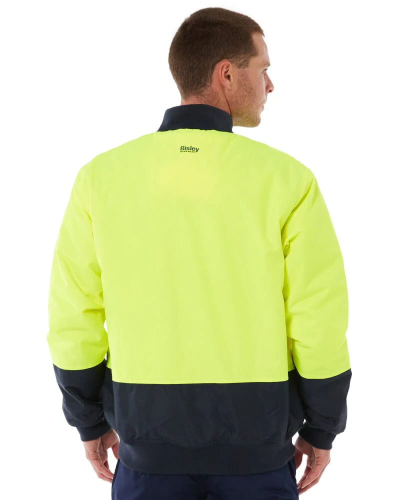 Hi Vis Bomber Jacket - Yellow/Navy