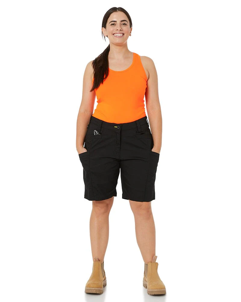 Womens X Airflow Stretch Ripstop Vented Cargo Short - Black