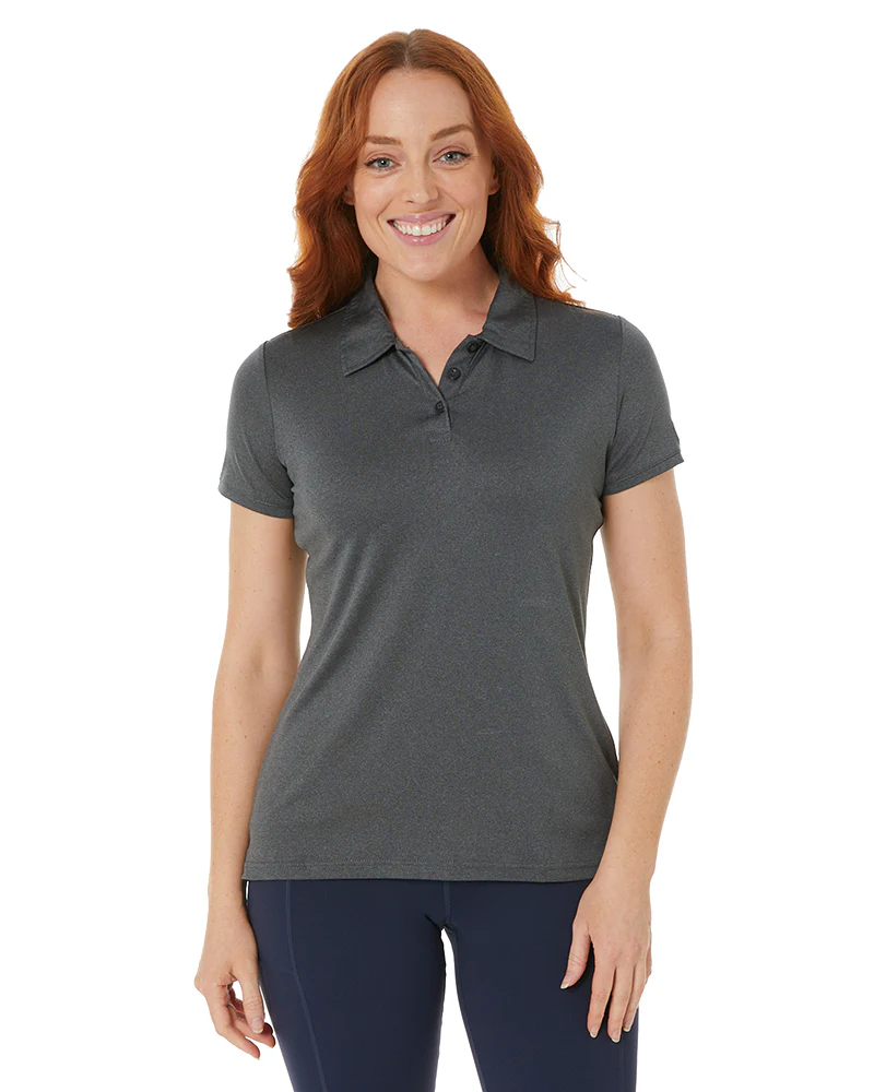 Ladies Elite Flex SS Polo - Char Heather