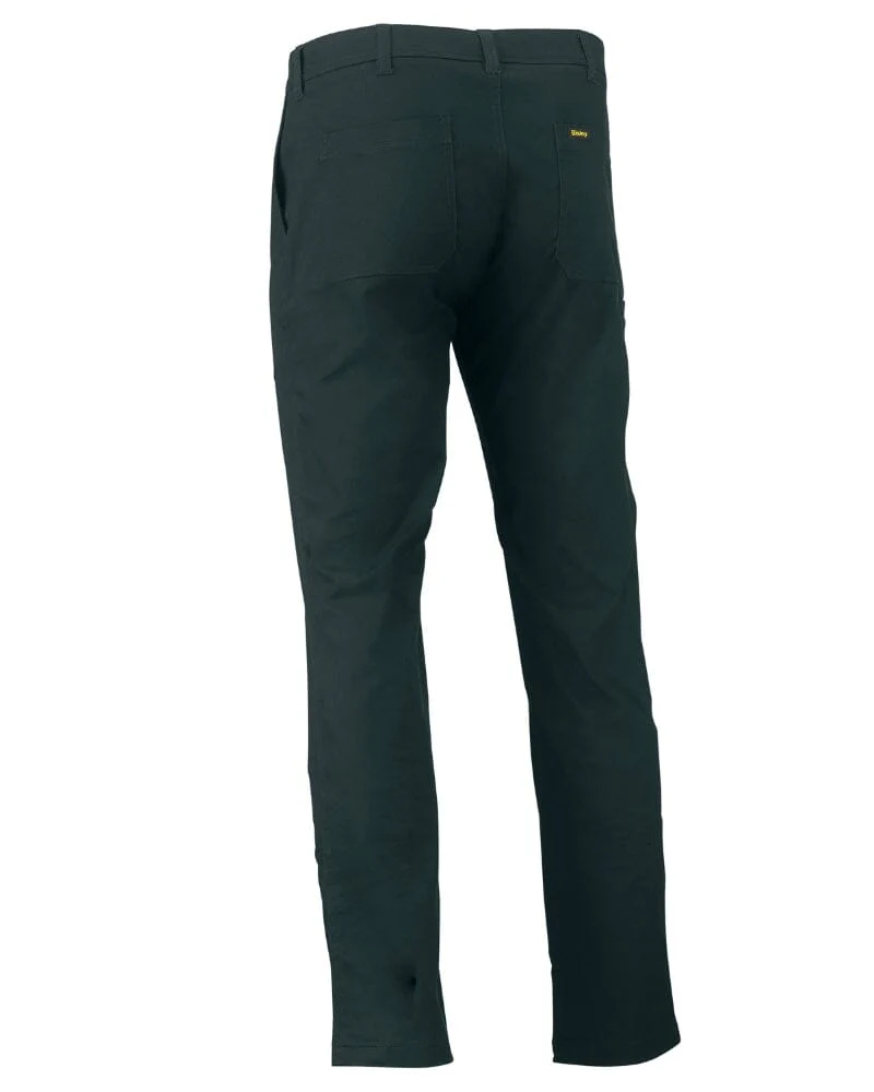 Stretch Cotton Drill Work Pants - Bottle