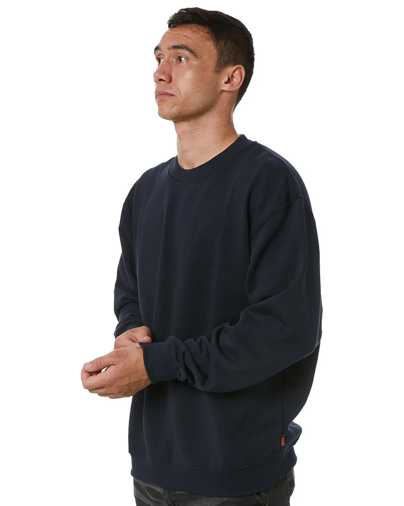 Fleece Crew Neck Sloppy Joe - Navy