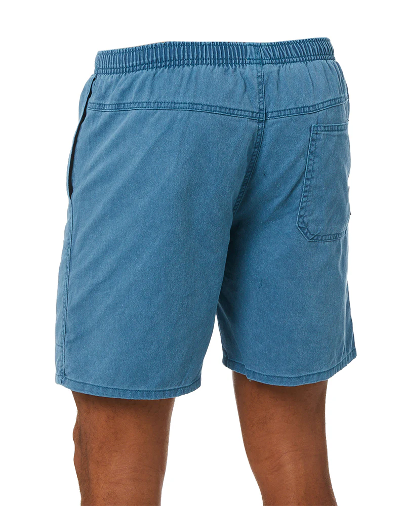 Ruggers Pigment Dyed Elastic Waist Short - Morrocan Blue