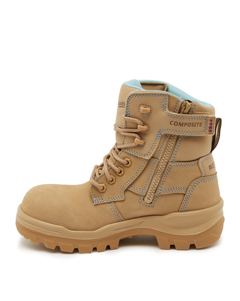 Womens Rotoflex 8864 Zip Sided Safety Boot - Sand