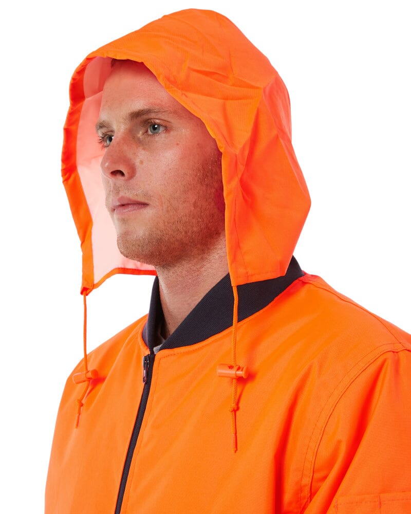 Hi Vis Bomber Jacket - Orange/Navy