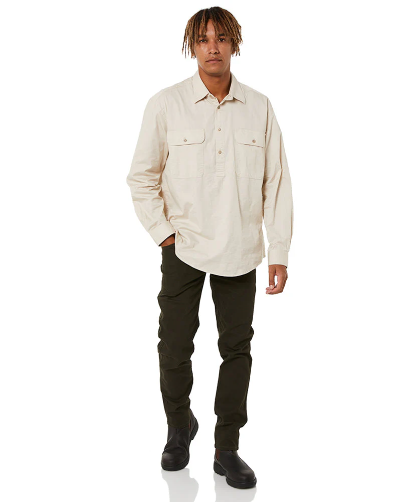 Cotton Stretch Jeans - Moss