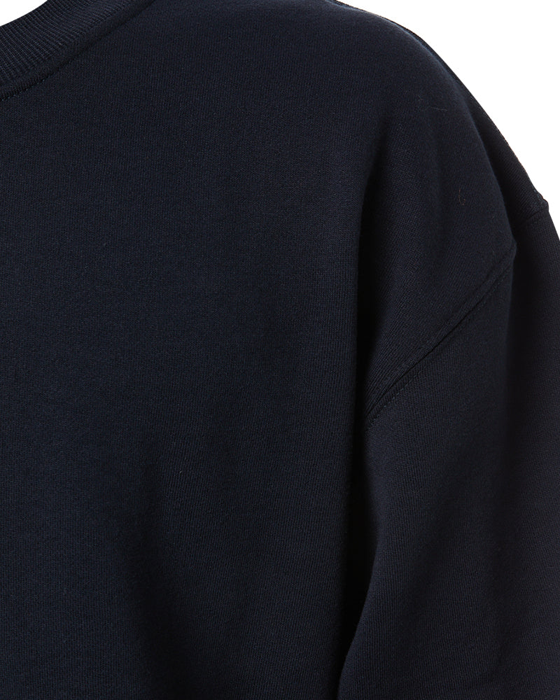 Fleece Crew Neck Sloppy Joe - Navy