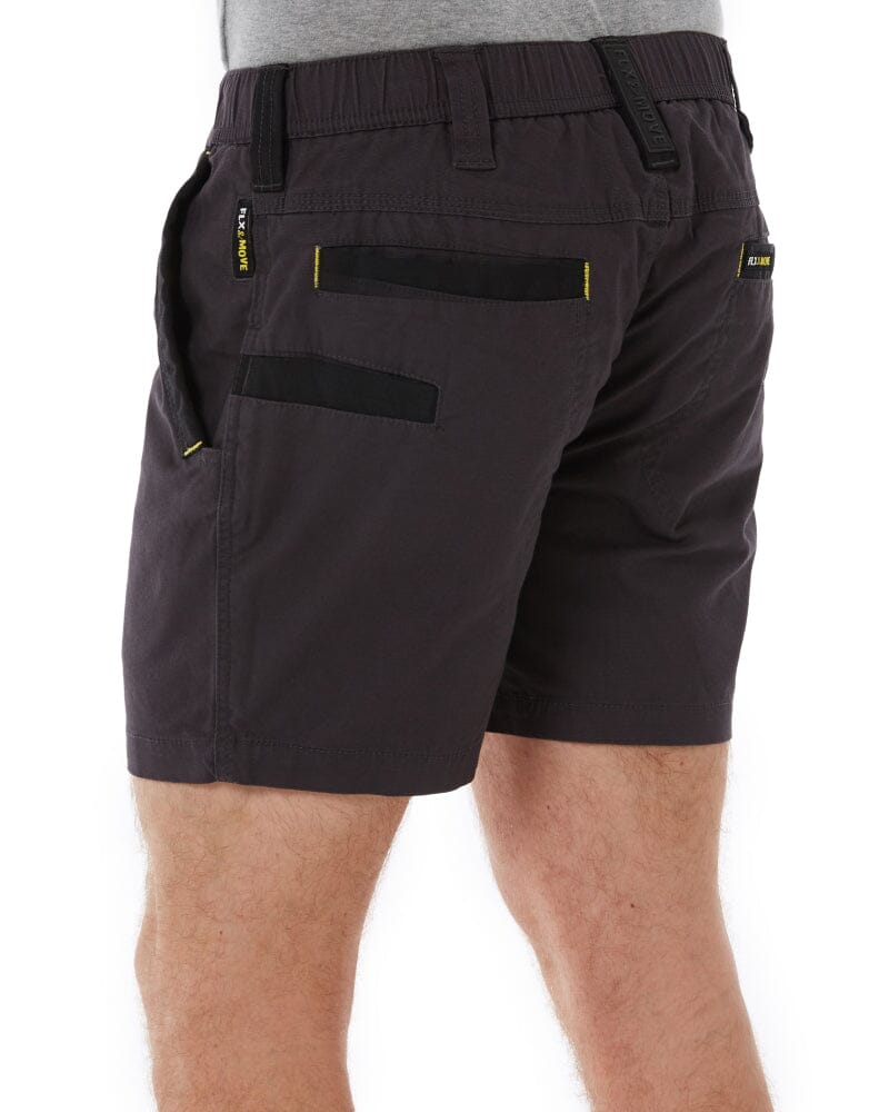 Flex and Move Elastic Waist Stretch Short Shorts - Charcoal