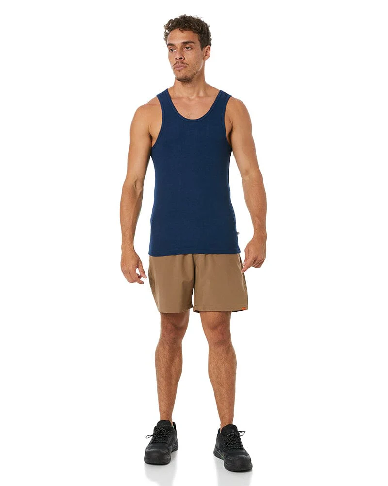 Bamboo Singlet - Navy