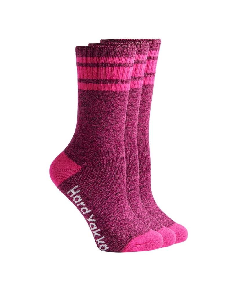 Womens Bamboo Socks 3 Pack - Pink/Marle