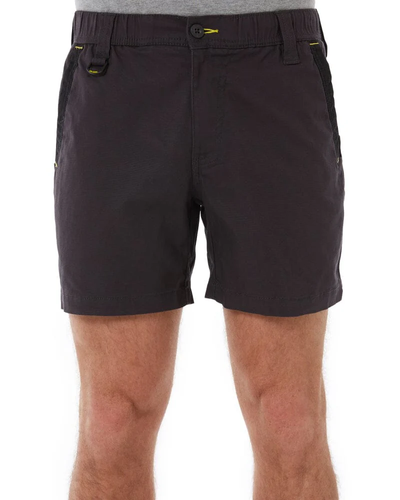 Flex and Move Elastic Waist Stretch Short Shorts - Charcoal