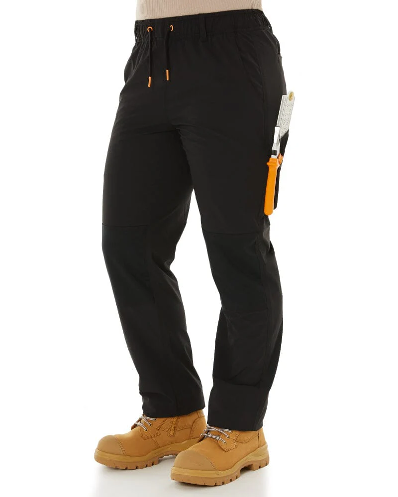 Tradies Womens Z-Lite Comfort Pant 2 Value Pack - Black
