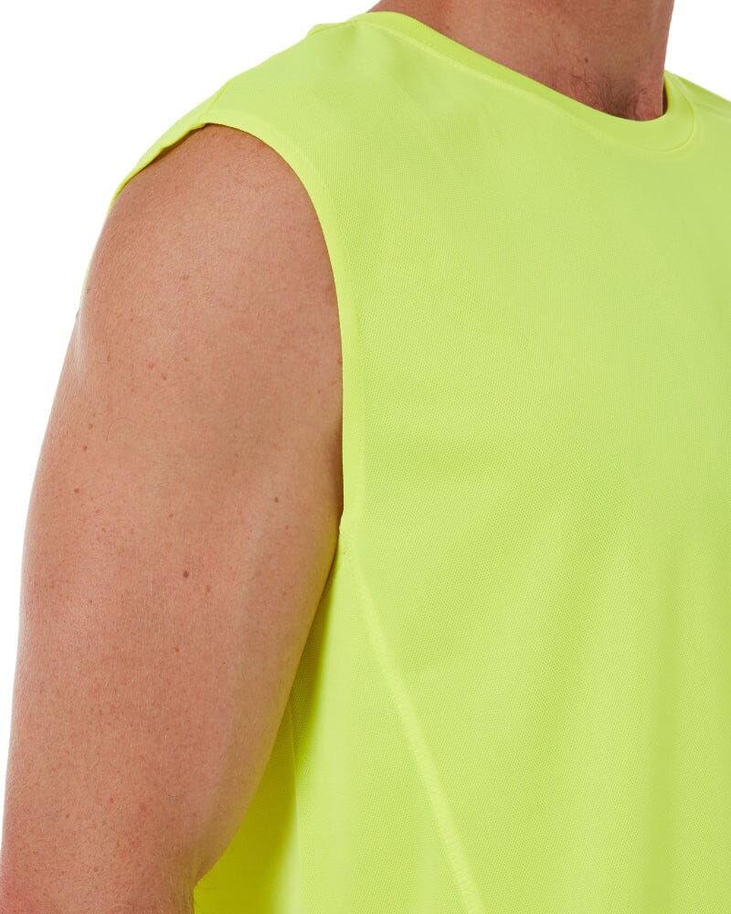 Recycled Hi Vis Muscle Tank - Yellow