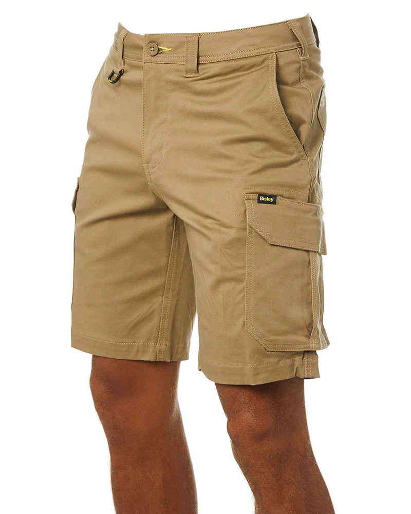 Stretch Cotton Cargo Short - Khaki