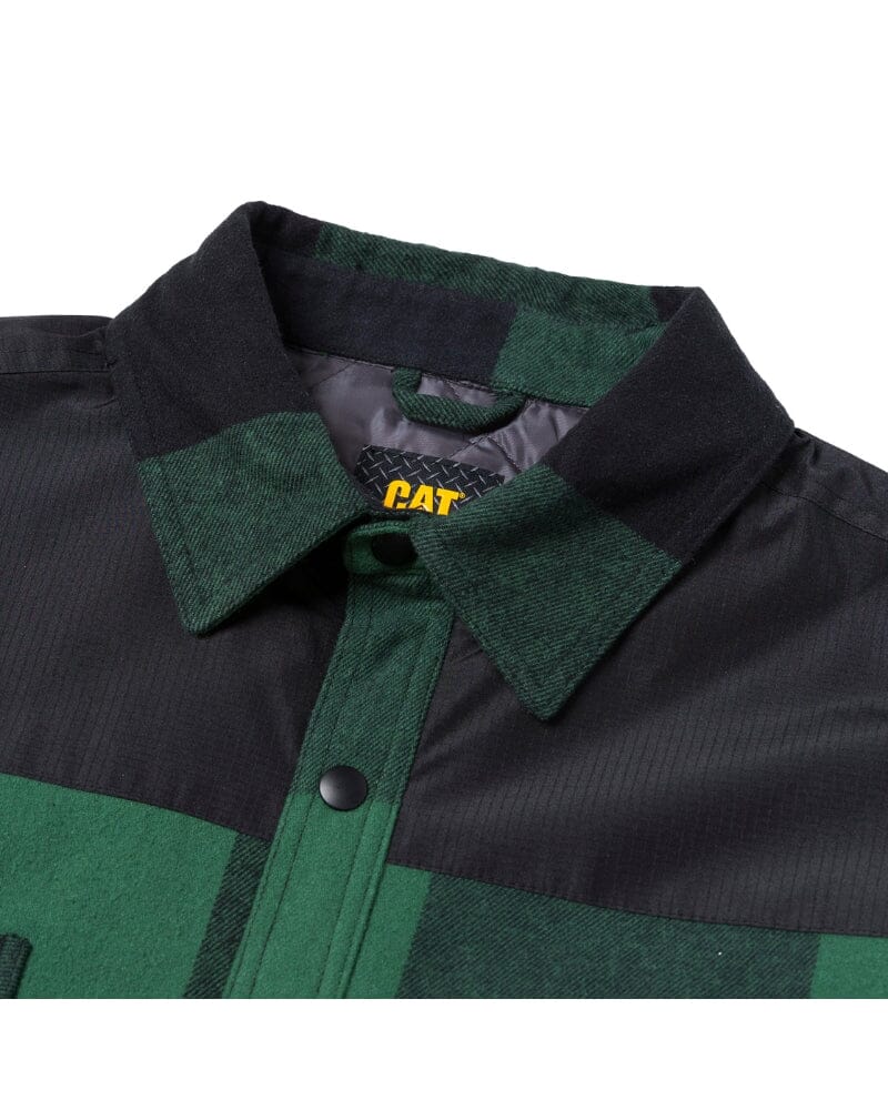 Block Insulated Shirt Jacket - Pine Needle/Black
