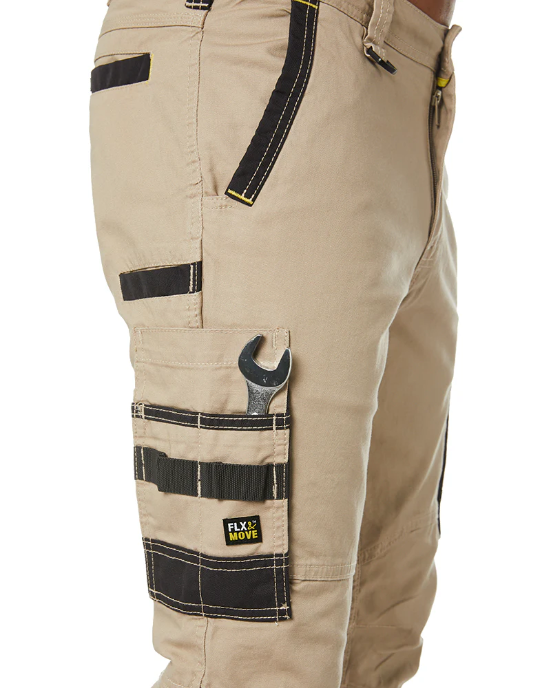 Tradies Flex and Move Stretch Cargo Utility Pant 2 Value Pack - Stone