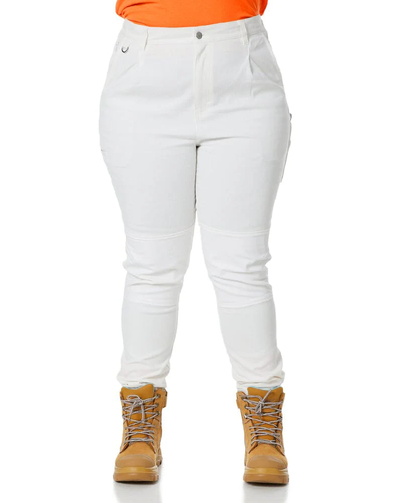 The Workz Womens Pant - White