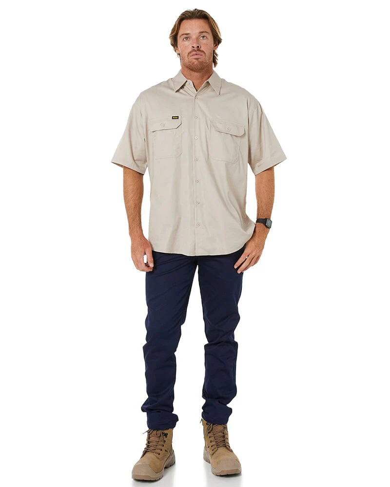 Stretch Cotton Drill Work Pants - Navy