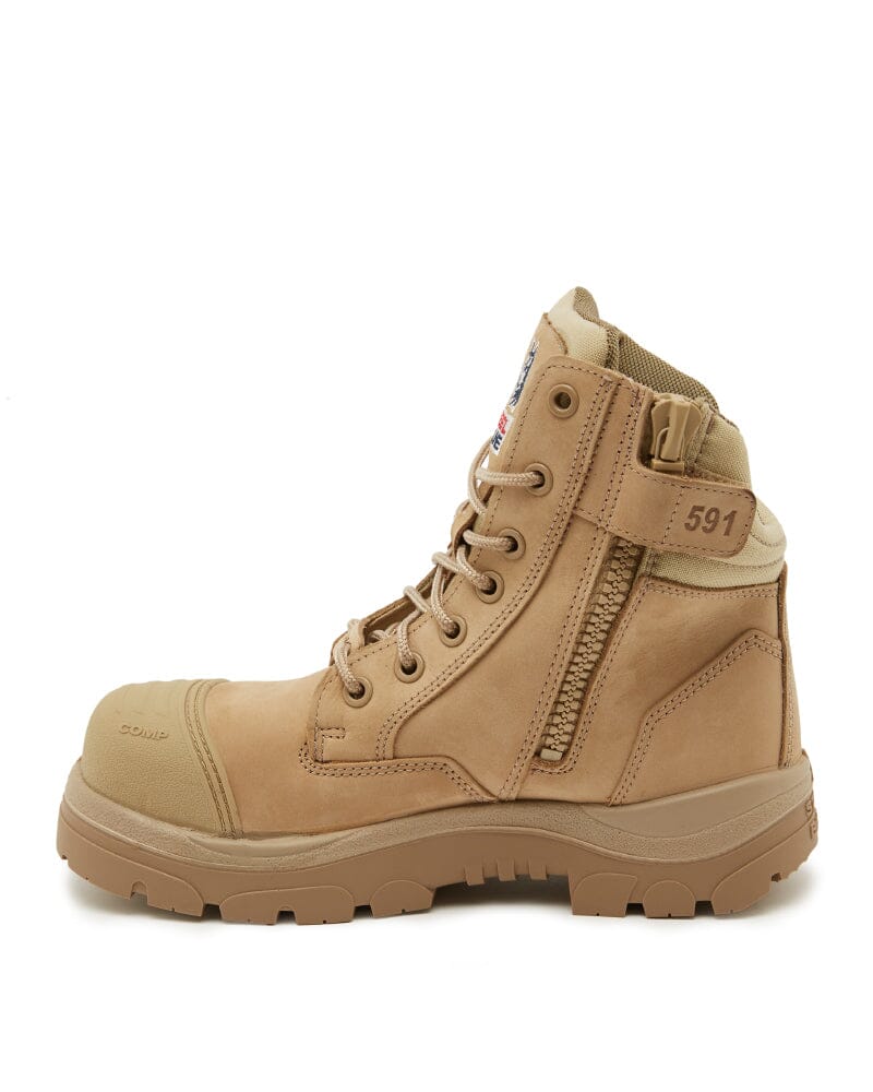 Southern Cross Zip Side Composite Safety Boot - Sand