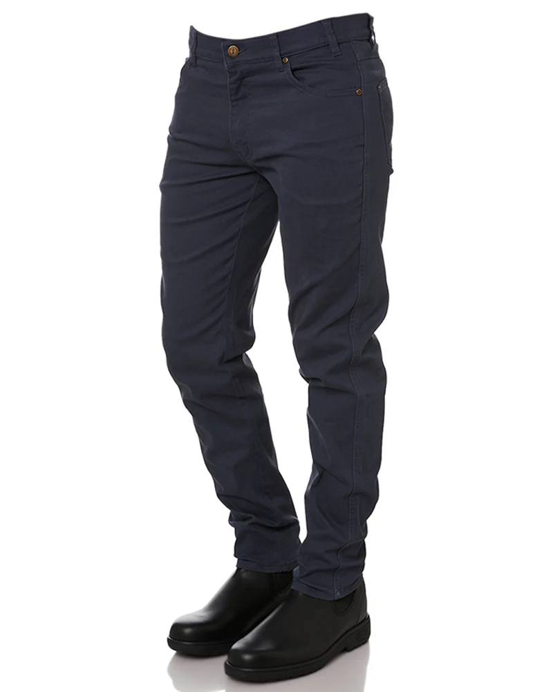 Cotton Stretch Jeans - Gunmetal Blue