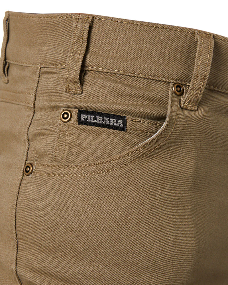 Cotton Stretch Jeans - Wheat