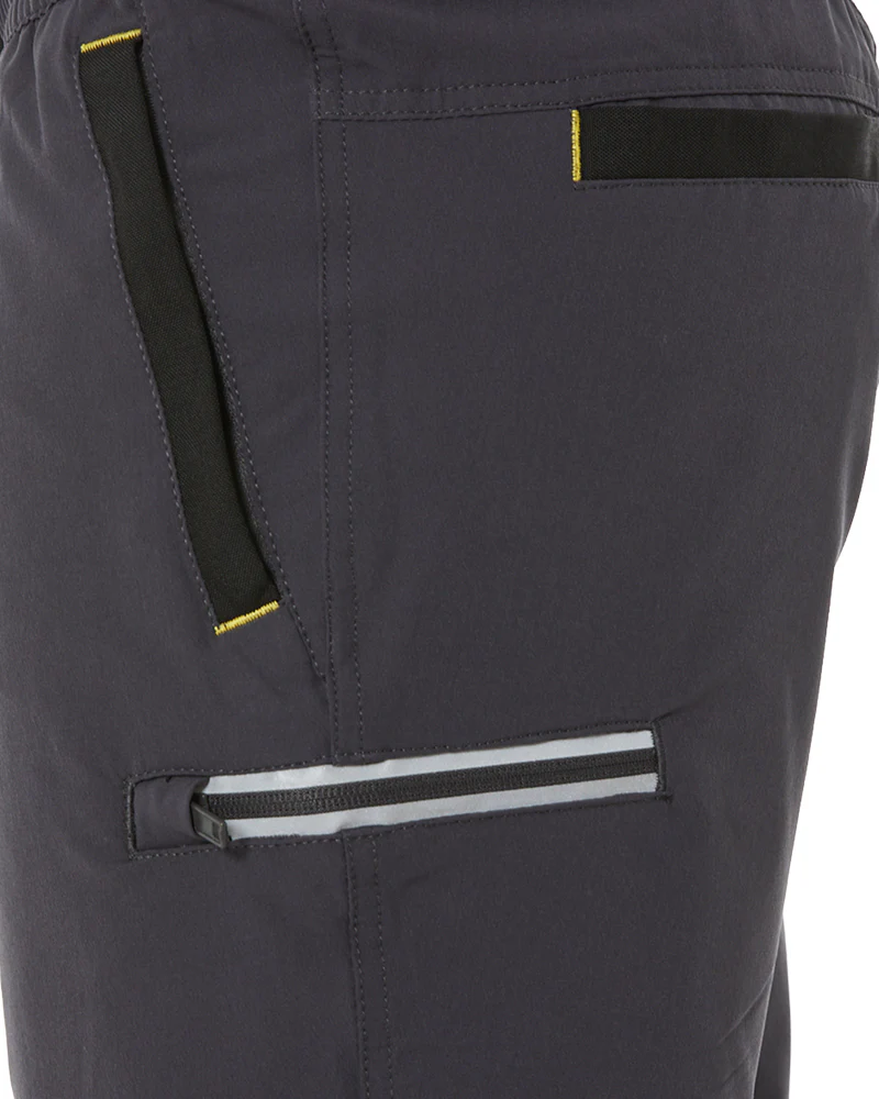Flex and Move Tradie 4 Way Stretch Elastic Waist Cargo Short - Charcoal