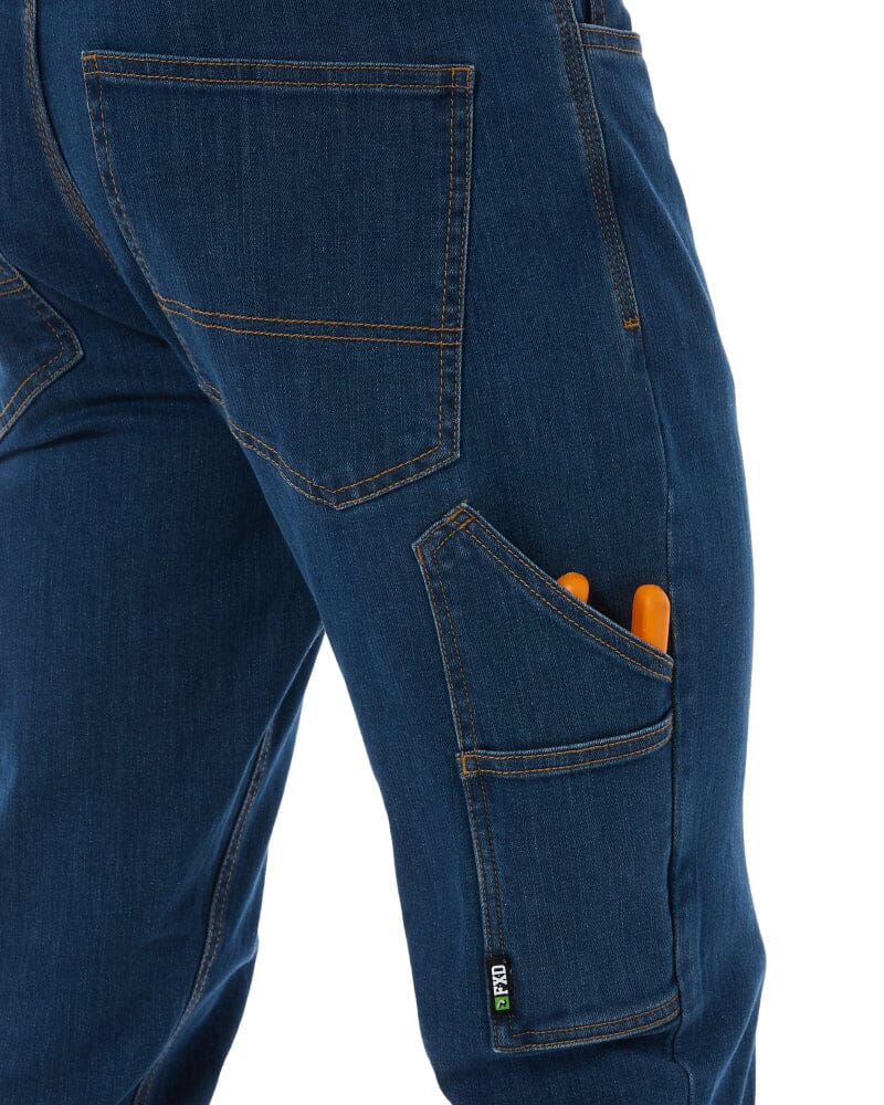 WD-4 Coolmax Stretch Denim Straight Fit Jeans - Mid Blue