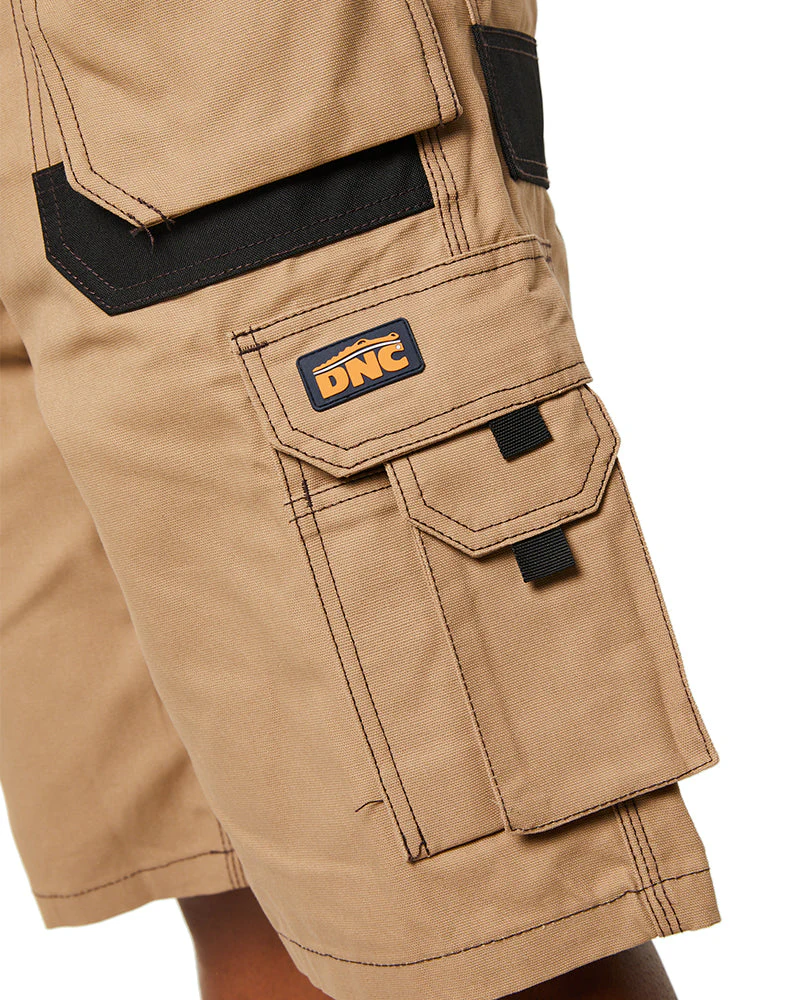 Duratex Cotton Duck Weave Tradies Cargo Shorts with Tool Pocket - Sand