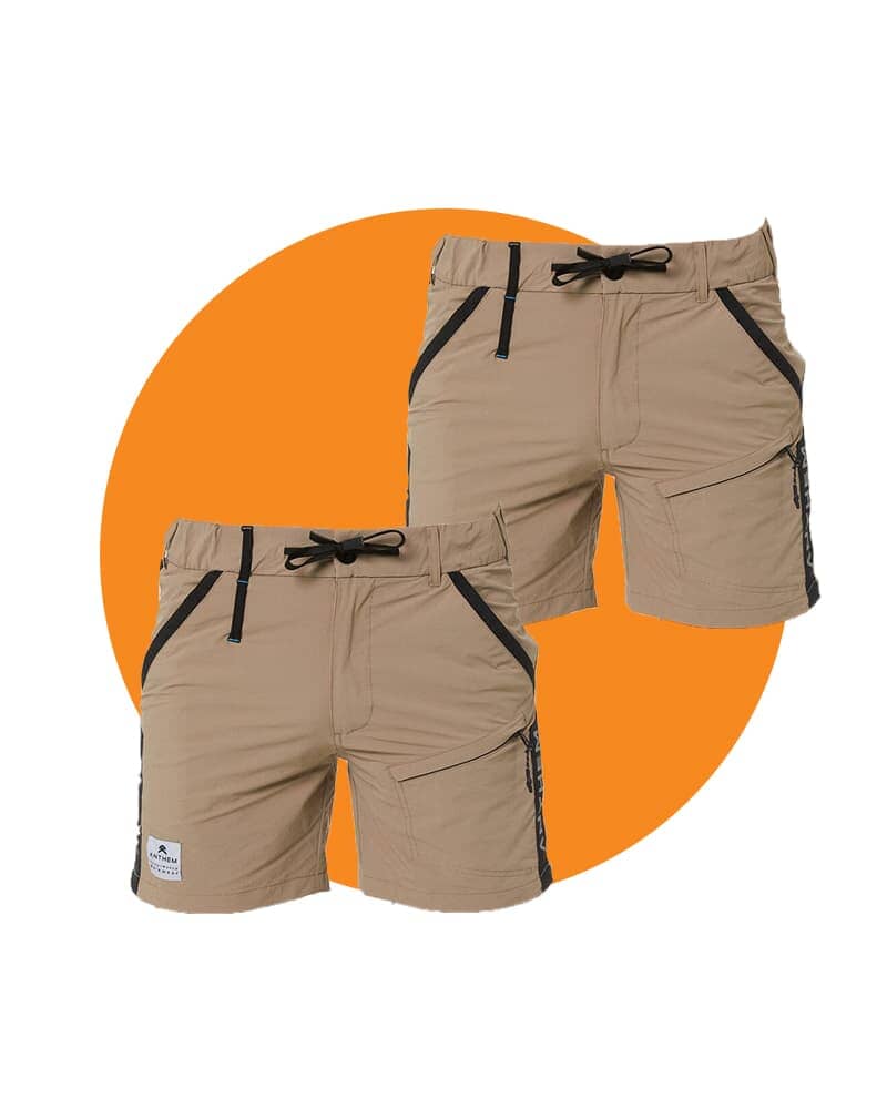 Tradies Triumph Shorts Twin Value Pack - Khaki