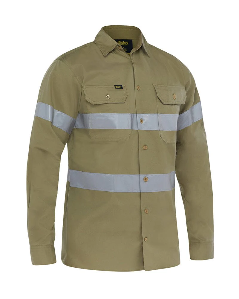 Taped Cool Lightweight LS Drill Shirt * - Khaki
