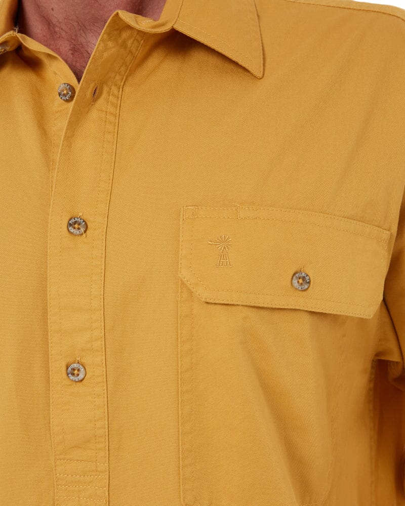 Closed Front Cotton Twill Shirt LS - Yellowstone