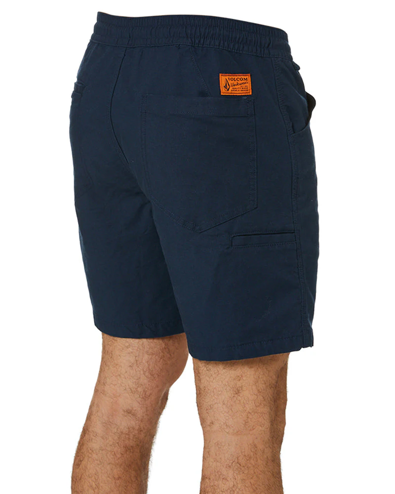 Caliper Elastic Waist Work Short - Navy