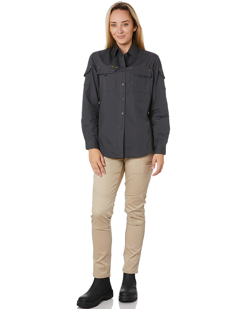 Womens X Airflow Ripstop LS Shirt  - Charcoal