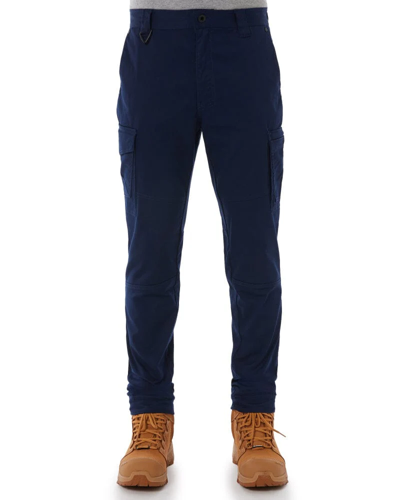 Elastic Waist Cuffed Pant - Navy