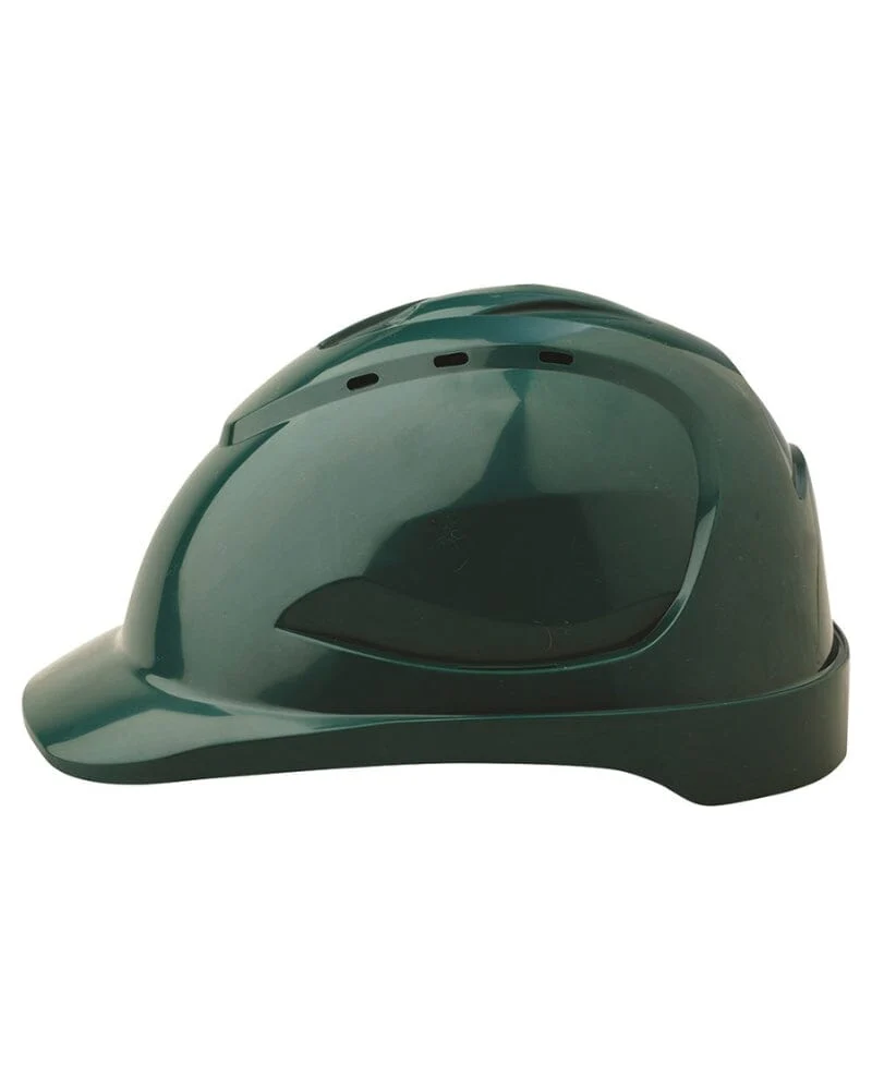 Vented Hard Hat 9 Point Ventilation - Green