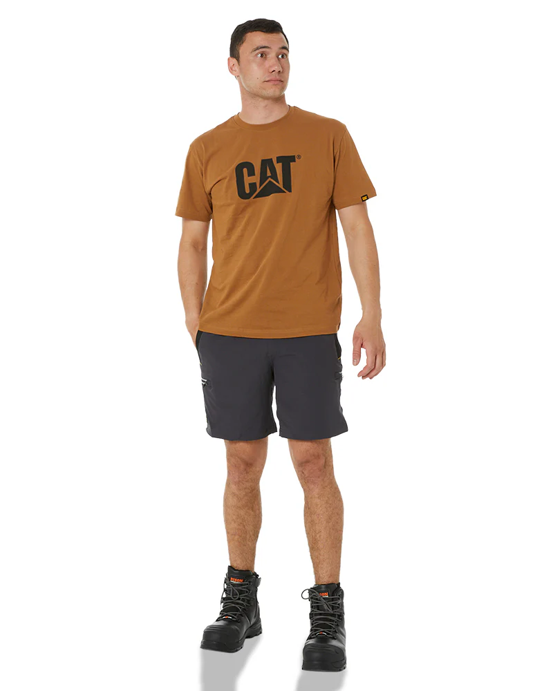 Flex and Move Tradie 4 Way Stretch Elastic Waist Cargo Short - Charcoal