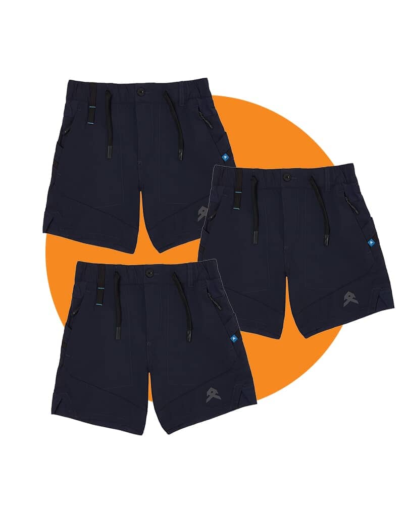 Tradies Agility Short Value Pack - Navy