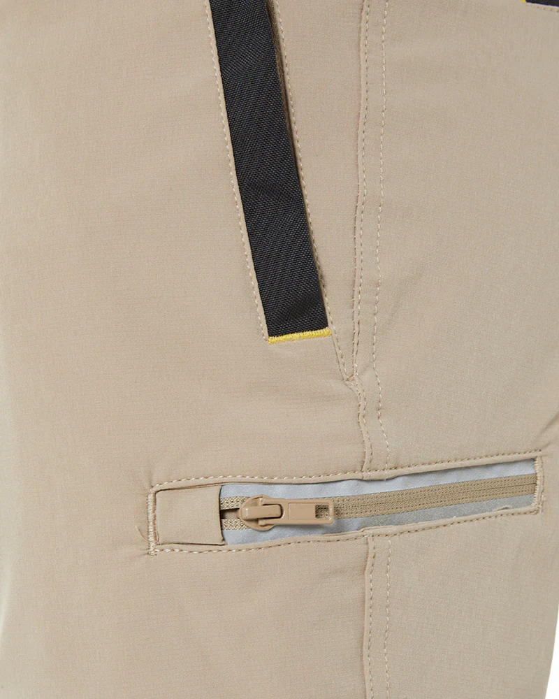 Flex and Move Tradie 4 Way Stretch Elastic Waist Cargo Short - Stone