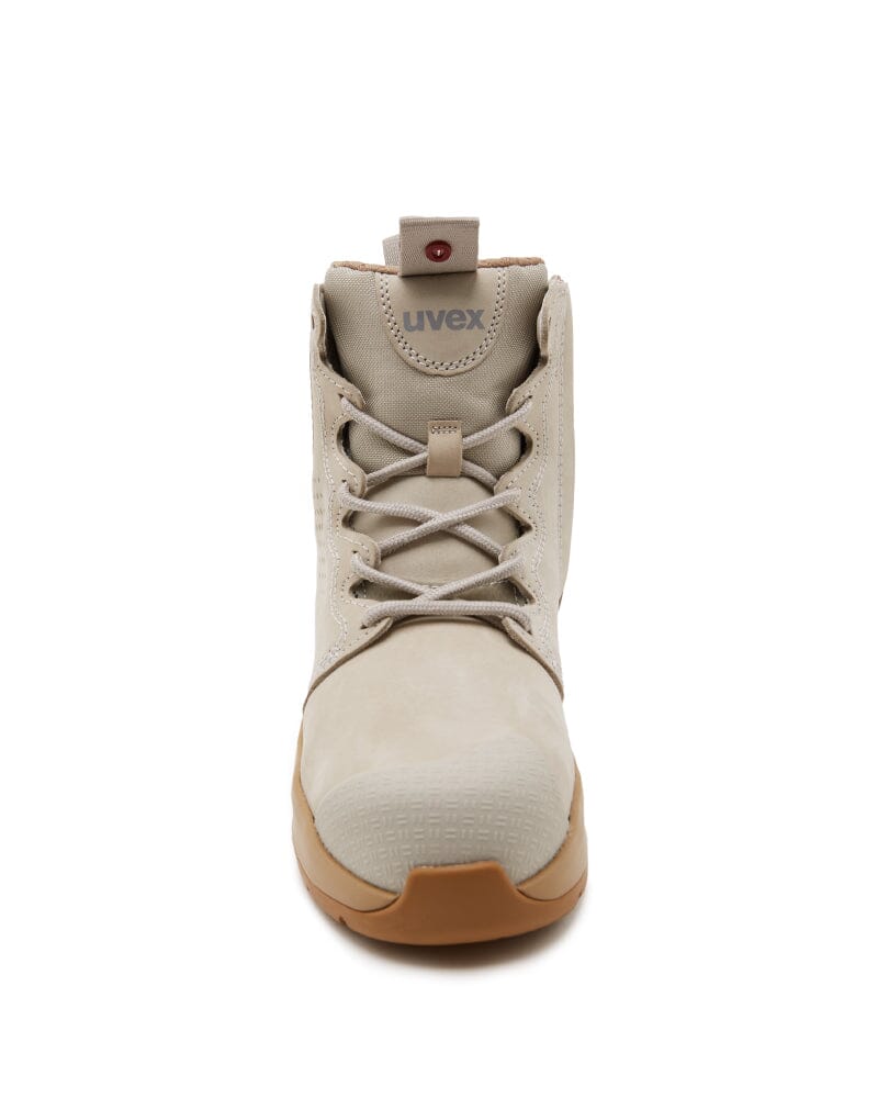 Womens 3 x-flow Zip Side Safety Boot - Cement/Tan