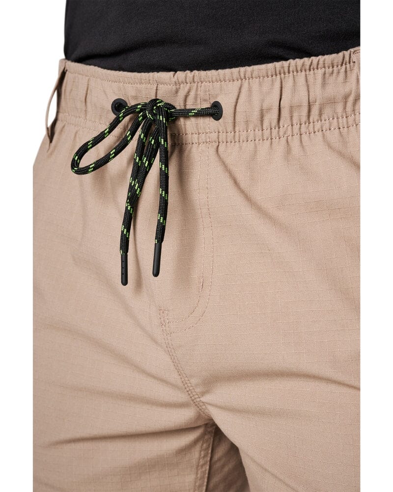 Tradies WS-7 Elastic Waist Stretch Utility Short 2 Value Pack - Khaki/Khaki