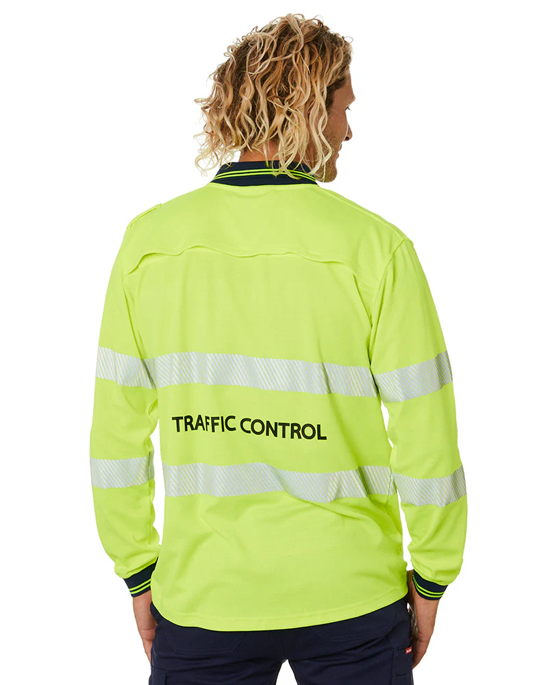 Tradies Traffic Control LS Taped Polo Shirt 2 Value Pack - Yellow