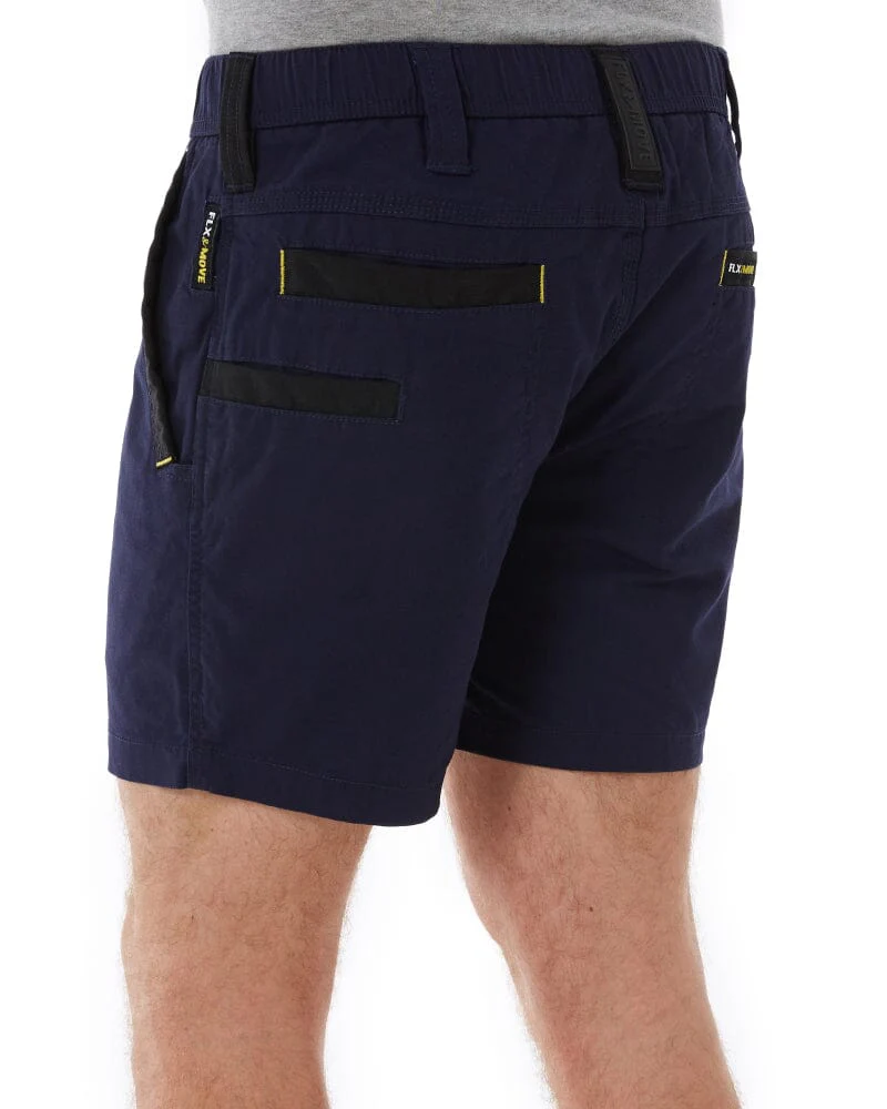 Flex and Move Elastic Waist Stretch Short Shorts - Navy