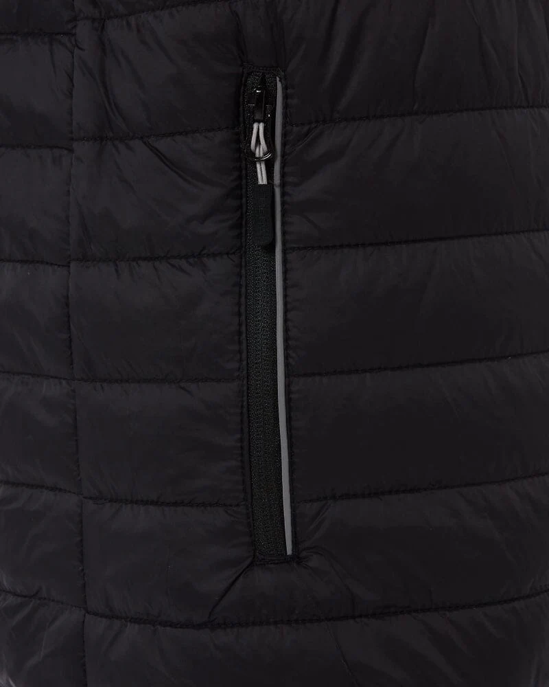 Taped Hi Vis Reversible Puffer Vest - Yellow