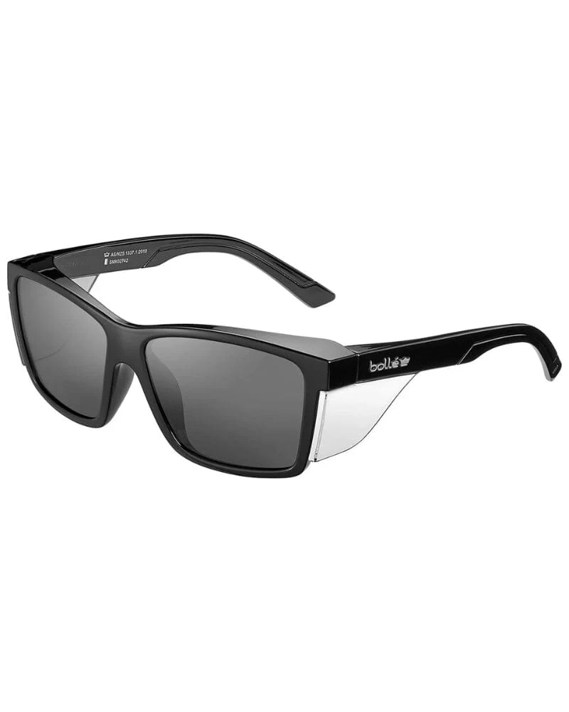 STKS 420 Platinum Safety Glasses - Black/Smoke