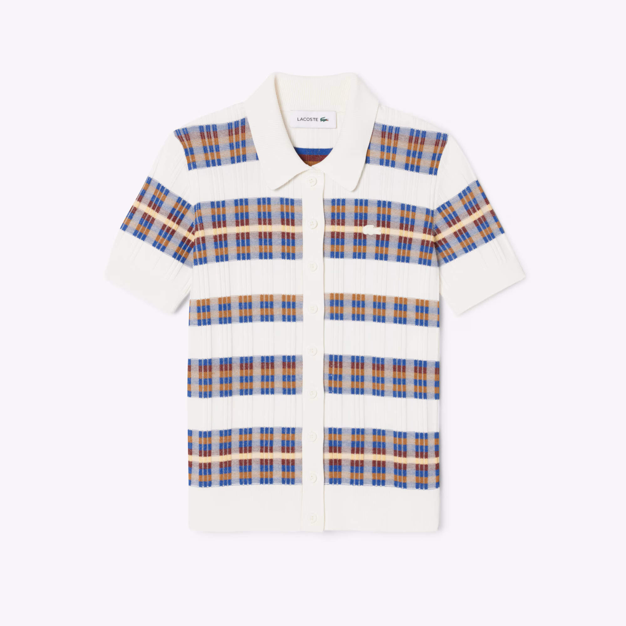 Women's Ribbed Knit Polo Collar Sweater