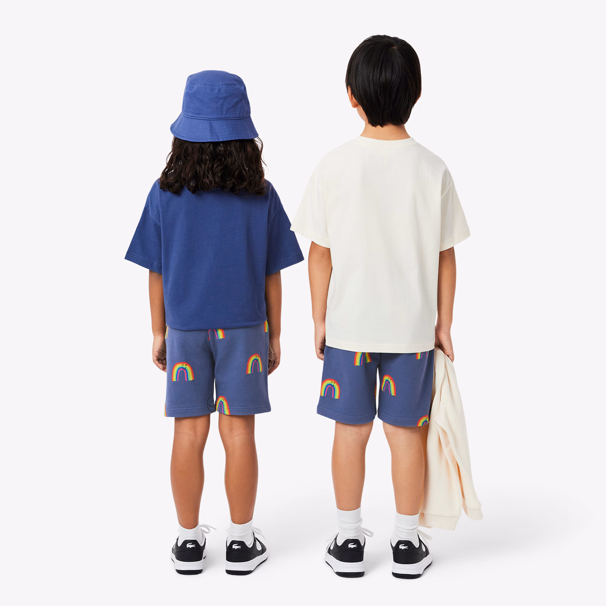 Kids' Rainbow Print Fleece Shorts