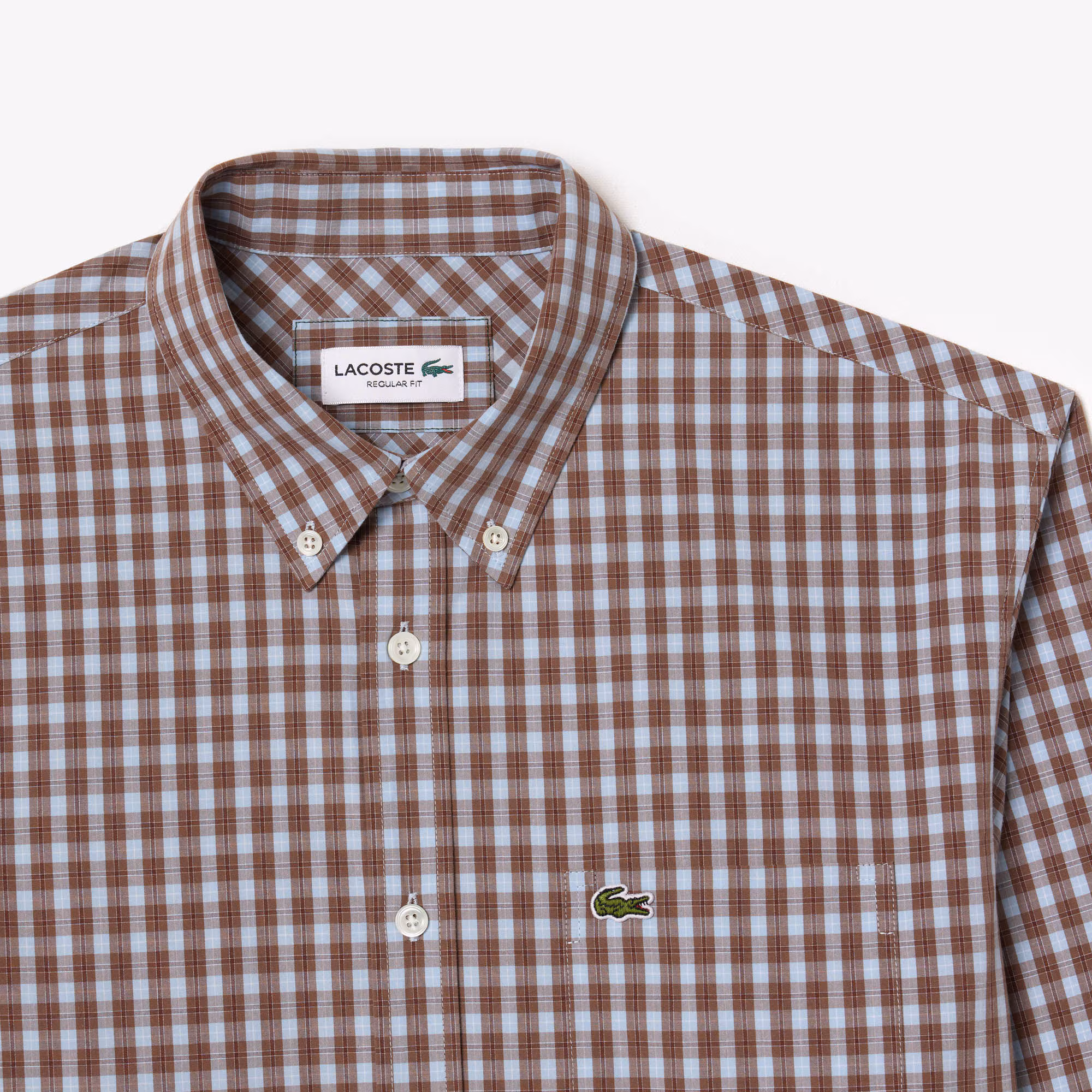 Men's Regular Fit Plaid Poplin Shirt