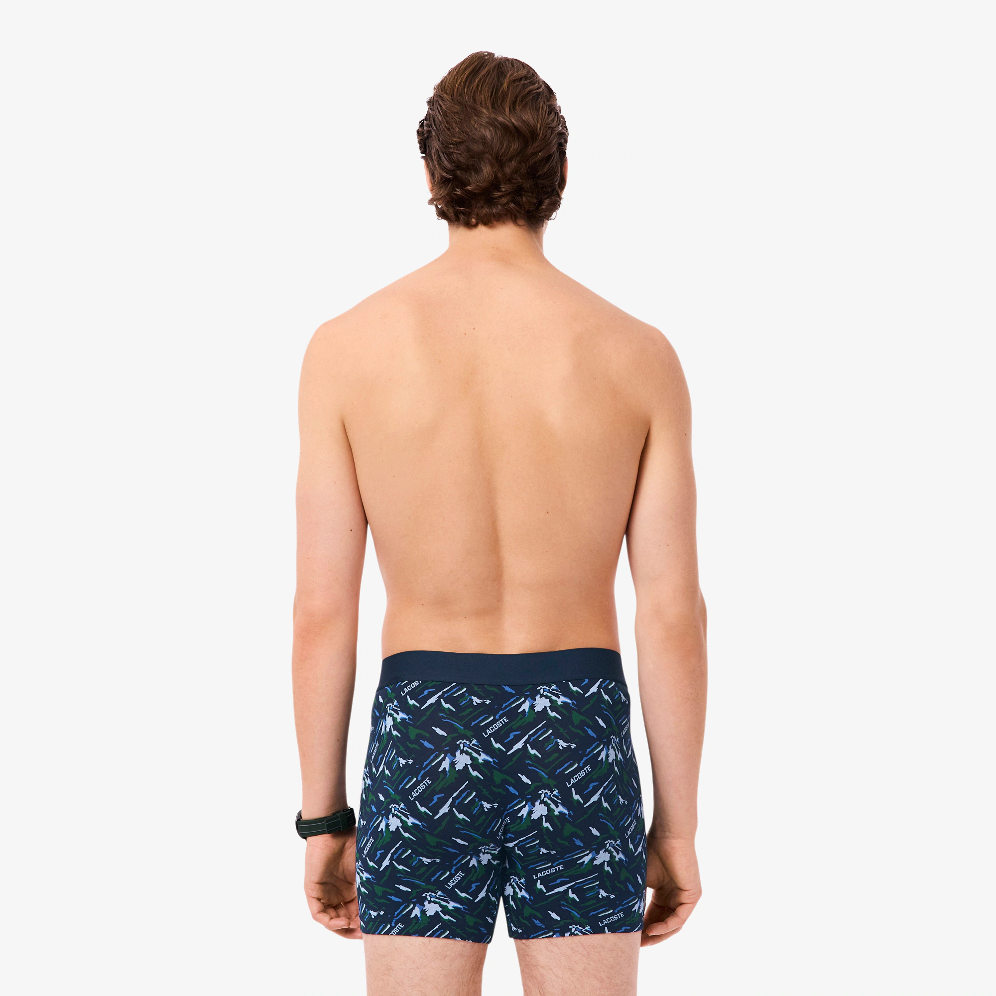 Men's Printed Stretch Cotton Boxer Briefs