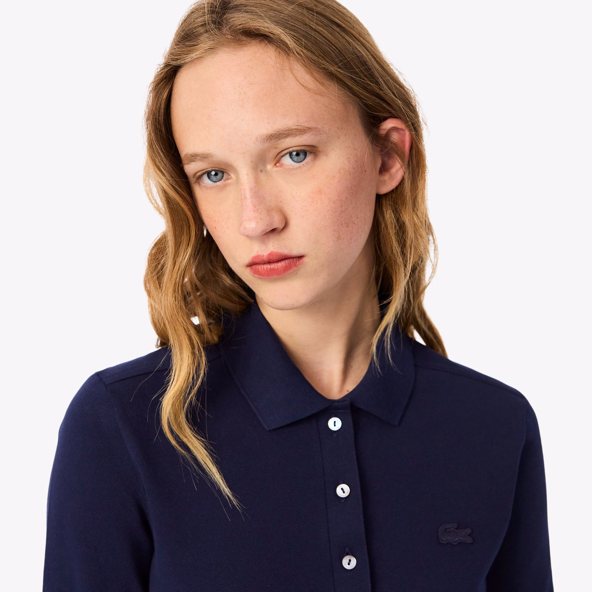 Women's Slim Fit L.12.D Stretch Mini Piqué Polo