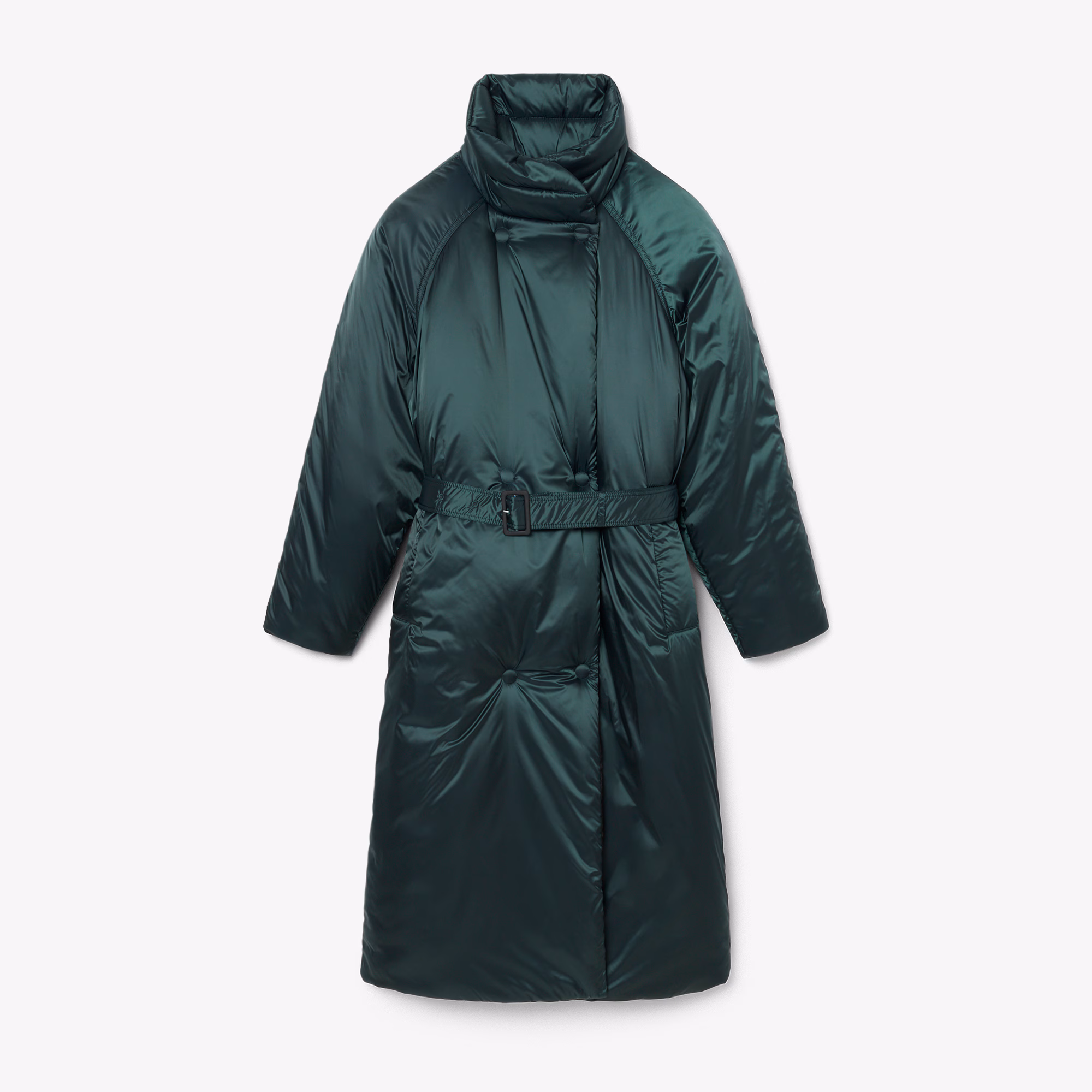 Runway Long Iridescent Puffed Jacket