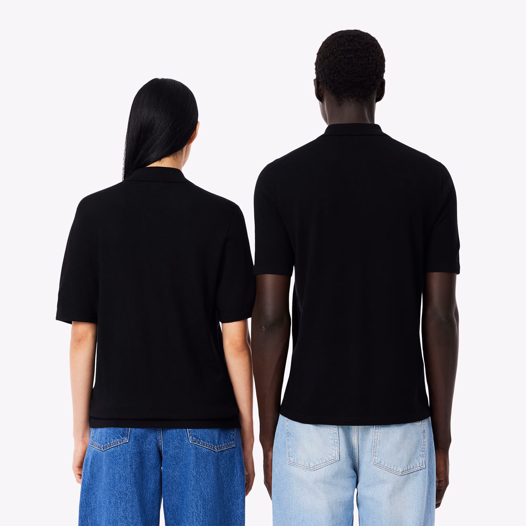 Unisex Short Sleeve Merino Wool Polo Sweater